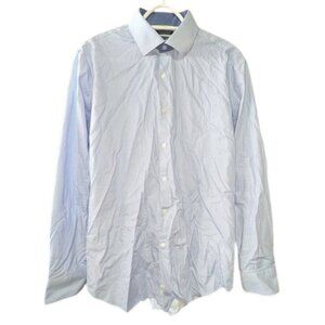 TailorByrd Non Iron Trim Fit Long Sleeve Button Down Collared Dress Shirt 34/35